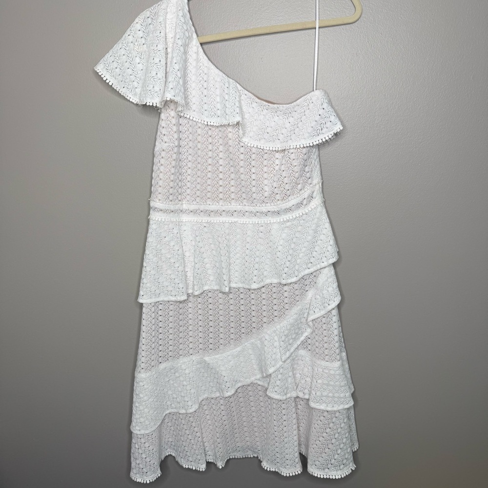 Adelyn Rae Trixie - White One-Shoulder Dress NWT Size Large - Picture 4 of 12
